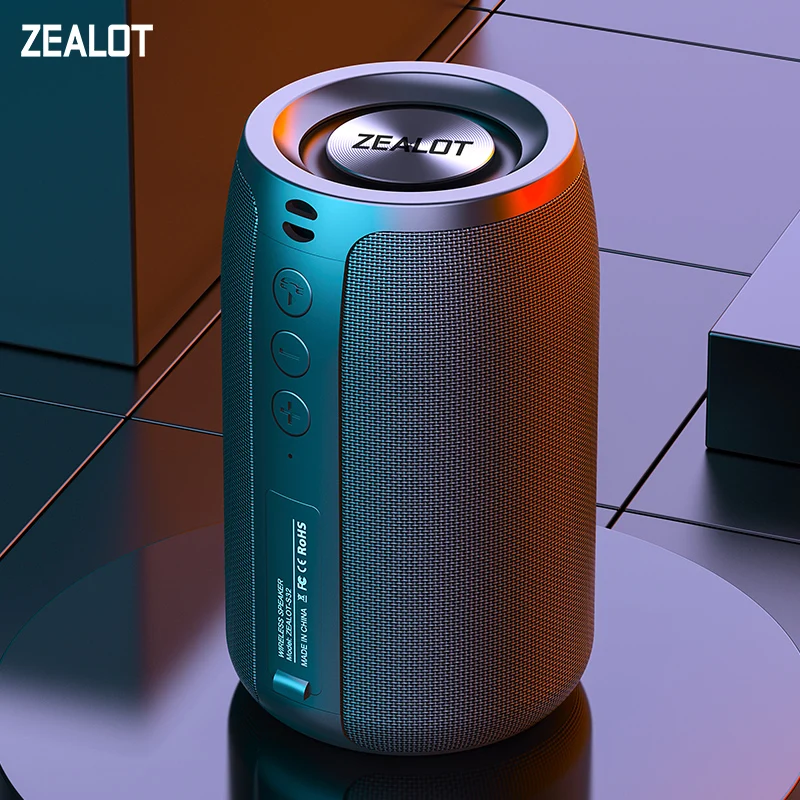 ZEALOT-S32 Mini Portable Bluetooth Speaker HIFI Subwoofer Wireless Speaker 10Hrs IP5 Waterproof Shower Speaker Bluetooth 5.3 ZEALOT-S32 Mini Portable Bluetooth Speaker HIFI Subwoofer Wireless Speaker 10Hrs IP5 Waterproof Shower Speaker Bluetooth 5.3