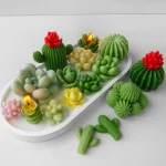 DIY Cactus Aromatherapy Candle Silicone Mold Simulation Cactus Dropper Resin Gypsum Ornament Mold DIY Glue Resin Succulent Mould 4