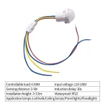 PIR Motion Sensor Detector Smart Switch Home Indoor Outdoor Infrared Light 110V 220V Time Delay Mode Adjust Lighting Switch 5
