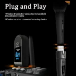 UHF Microphone Converte XLR Transmitter and Receiver Wireless System Signal Adapter For Dynamic Mic Guitar Audio Mixer PA System 3