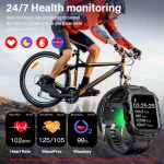 LAXASFIT New Men's Smart Watch LED Flashlight Outdoor Sports Smart Watch Wristwatch Health Monitoring Smart Watch 4