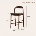 Nordic Wood Bar Chair Designer Luxury Reception Desks Unusual High Stool Modern Simple Relaxing Taburete Alto Trendy Furniture 6