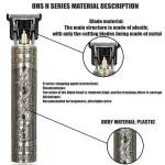 T9 Cordless Electric Hairber Shaver Hair Trimer Home Appliances Travel Barber Razors Shaving Machine for Men Trimmer Man 2