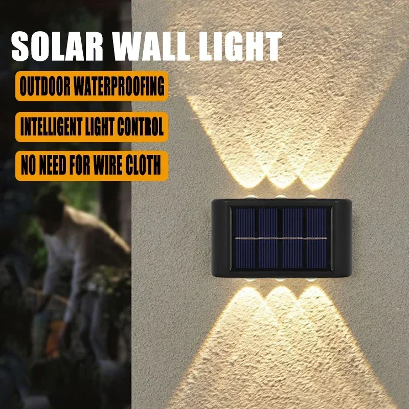 Solar LED Light, Outdoor Waterproof Wall Lamp, Dusk to Dawn Fence Lighting for Summer Garden Yard Porch Walkway Camping Home Dec Solar LED Light, Outdoor Waterproof Wall Lamp, Dusk to Dawn Fence Lighting for Summer Garden Yard Porch Walkway Camping Home Dec