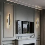 LED Bedroom Wall Lamp Wall Sconces Copper Line Pipe Acrylic Lampshade Indoor Lighting for Living Room Corridor Light Fixture 4