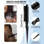 Bristle Slick Back Hair Brush for Sleek Ponytail Bun & Smoothing Baby Hairs, Flyaways, Edge Control - Backcombing & Teasing 4