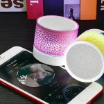 Mini Bluetooth Speaker Wireless with LED Light USB SD Card AUX Subwoofer Portable for PC Mobile Phone 6