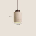 Japanese modern designer wabi-Sabai bedroom bedside lighting bar B&B yellow cave stone chandelier bedside hanging wire lamp 3