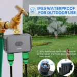 MOES Bluetooth Value Smart Garden Sprinkler Water Timer by 2 Way Rain Delay Filter Programmable Automatic Irrigation Controller 5