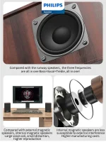 Philips SPA20 Speaker Bluetooth with 360 degree Surround Sound Bluetooth Wireless Stereo for Computer Macbook Laptop 2