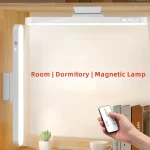 LED Table Lamp Magnetic Hanging USB Rechargeable Desk Lamp 3 Color Reading Light Dimmable Cabinet Closet Wardrobe Night Light