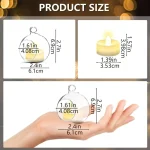 6/12 Pcs Hanging Tealight Candle Hoder Glass Globes Wedding Party Tree Decoration, Globe Ornament for Air Plant 2