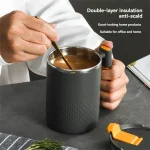 304 Stainless Steel Mug With Tea Leak Tea Cup Double Layer Coffee Cup Japanese Tea Cup Milk Cup 2