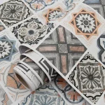 Tile 3D Waterproof Cabinet Wallpaper Home Decor Furniture Vinyl Wall Self Adhesive PVC Wallpaper Kitchen Cabinet Door Sticker 6