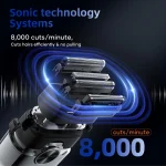KENSEN S26 Electric Shaver for Men 4D Floating Blades Foil Shavers Waterproof 8000RPM Beard Trimmer Portable Mini Electric Razor 3