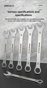 Ultra-thin Wrench Large Open-end Wrench Plum Dual-purpose Wrench Wholesale 4-27MM Cross-border Thin Section Dual-purpose 6