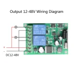 Universal DC12V- 48V 433Mhz  2CH Multifunction Receiver Module RF Wireless Remote Control Switch Relay Garage Motor Light Diy 6