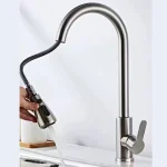 Black  Kitchen Faucet Pull Out Brushed Nickle Stainless Steel Kitchen Mixed Tap Kitchen Sink Tap 5