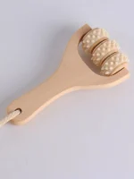 Wooden Roller Massager Therapy Body Massager Face Shoulder Neck Hand Push Rolling Massager Body Soothing Relaxing Massage Tools 6