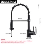 Kitchen Pull Down Spring Sink Faucet 360 Rotation Hot Cold Mixer Tap 5