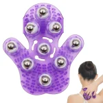 Handheld 360 Degrees Massage Ball Palm Shaped Massage Tool with Roller Balls For Full Body Care And Blood Circulation