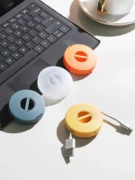 2024 New Data cable storage box cable winder organizer and storage artifact mini portable anti-tangle cable winder 2