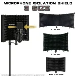 3 / 5 Panel Reflection Filters Professional Studio Recording Microphone Isolation Shield Suitable For Any Condenser Mic 6