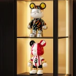 Bear Ceramic Bank Sculpture Animal Money Box Statue for Home Office Decor With Coin Slot Novelty Football Enthusiasts Gift 6