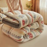Winter Bedding Thick Quilt Blanket Thickened Warm Flannel Fleece Comforter for Cold Nights Set Bed Duvets Quilts the Blankets 3