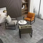 Nordic lazy sofa light luxury sales single wrought iron leisure chair balcony negotiation bedroom living room minimalist sofa 2