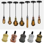 Aluminum Pendant Lights Industrial lamp Vintage Nordic Loft Hanging Lamp E27 90-265V lamparas de techo colgante moderna Hanglamp 4