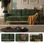 67.7-inch Mid-Century Modern Loveseat Sofa with Wooden Legs  for Living Room, Bedroom, or Office 3