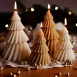 Christmas Tree Candle Silicone Mold DIY Gypsum Cement Christmas Tree Shape Silicone Resin Mold 4