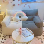 Lazy Bean Bag Sofas Giant Comfortable Beanbag Sofa Double Cute Fluffy Living Room Couches Large Modern Bedroom Tatami Couch 5