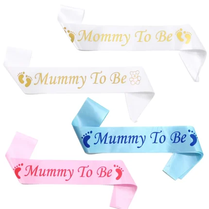 Mommy Mum To Be Sash Baby Boy Girl Baby Shower Decoration Sash Newborn Party Decoration Etiquette Belt