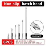 6 PCS Cross Screwdriver Head Strong Magnetic Anti Slip High Hardness Electric Screwdriver Tool Electric Drill Extended Hexagonal 6