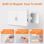 Portable Night Lamp with Handle, Touch Switch & Dimmable, Type-C Charging Table Lamp, Restaurants, Bedroom, Outdoor 2