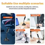 USB Microphone For Laptop And Computers Adjustable Studio Singing Gaming Streaming Mikrofon Stand Mic With Holder Desktop 6