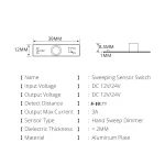 Smart Switch Module Sensor Motion Detector Finger Hand Sweep Sensor DC 12V 24V 3A Maximum 36W Power Light Switches 6