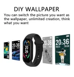 M6 Smart Watch Men Women Fitness Smart Bracelet Sports Band Heart Rate Blood Pressure Monitor Waterproof Multi-function Watches 4