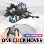 2.4G remote control fighter electric foam glider stunt tumbling UAV hovering helicopter with LED colorful lights aircraft model 4