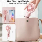 Portable Humidifier Fan Mini Handheld Mist Fan Portable USB Rechargeable Handheld Fan with Humidifier Mini Water Spray Hand Fan 6
