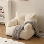 Mini Bean Bag Kids Sofa Lamb Velvet Casual Seat Cartoon Children's Sofa Reading Tatami Baby Furniture Lazy INS 4