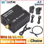 DAC Digital To Analog Audio Converter Jack 3.5mm Optical Fiber Toslink Coaxial Signal To RCA R/L Audio Decoder DAC Amplifier