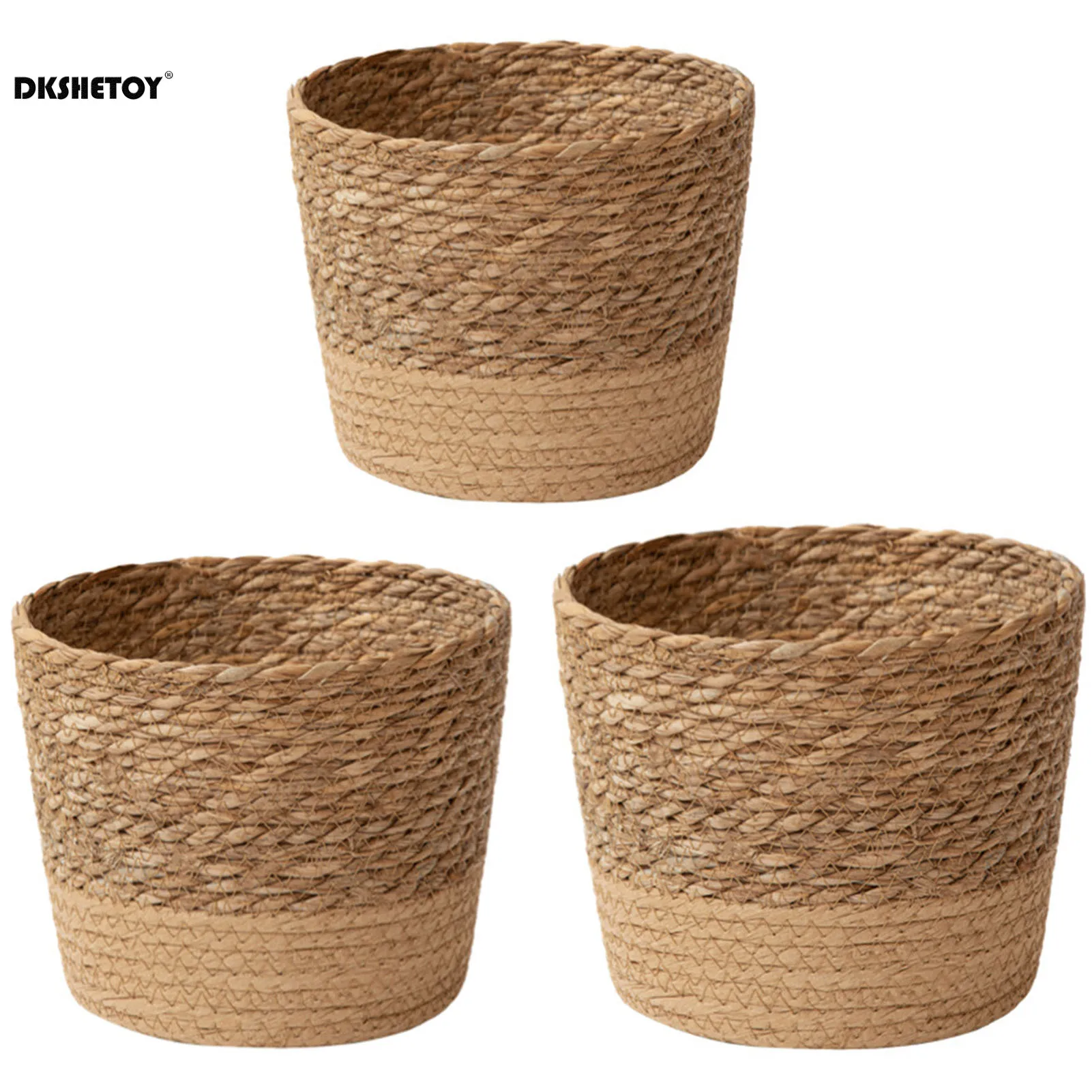 Natural seaweed woven flowerpot Vintage Style Flower Basket Large Capacity Straw Woven Planter for Family Friend Neighbor Gift Natural seaweed woven flowerpot Vintage Style Flower Basket Large Capacity Straw Woven Planter for Family Friend Neighbor Gift