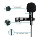 1.5m Mini Portable Lavalier Microphone Condenser Clip-on Lapel Mic Wired USB 3.5mm Type-C Microfon For Phone for Laptop PC 3