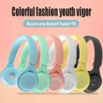 Macarone Wireless Bluetooth Headphones With Microphone Sound Insulation Gaming Earphone Hifi Bass Earbuds Blutooth5.3 Hedset 5