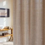 1pc Japanese linen sheer curtain windproof breathable semi dark bedroom living room partition curtain  Mosquito prevention 4