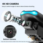 New E99Pro RC Drone 4K Professinal With 1080P Wide Angle HD Camera Foldable Helicopter WIFI FPV Height Hold Gift Toy 3