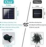 LED Plastic Leath Solar Powered Outdoor Fairy Lights IP65 Waterproof 8 Lighting Modes for Christmas Wedding Decoration 6